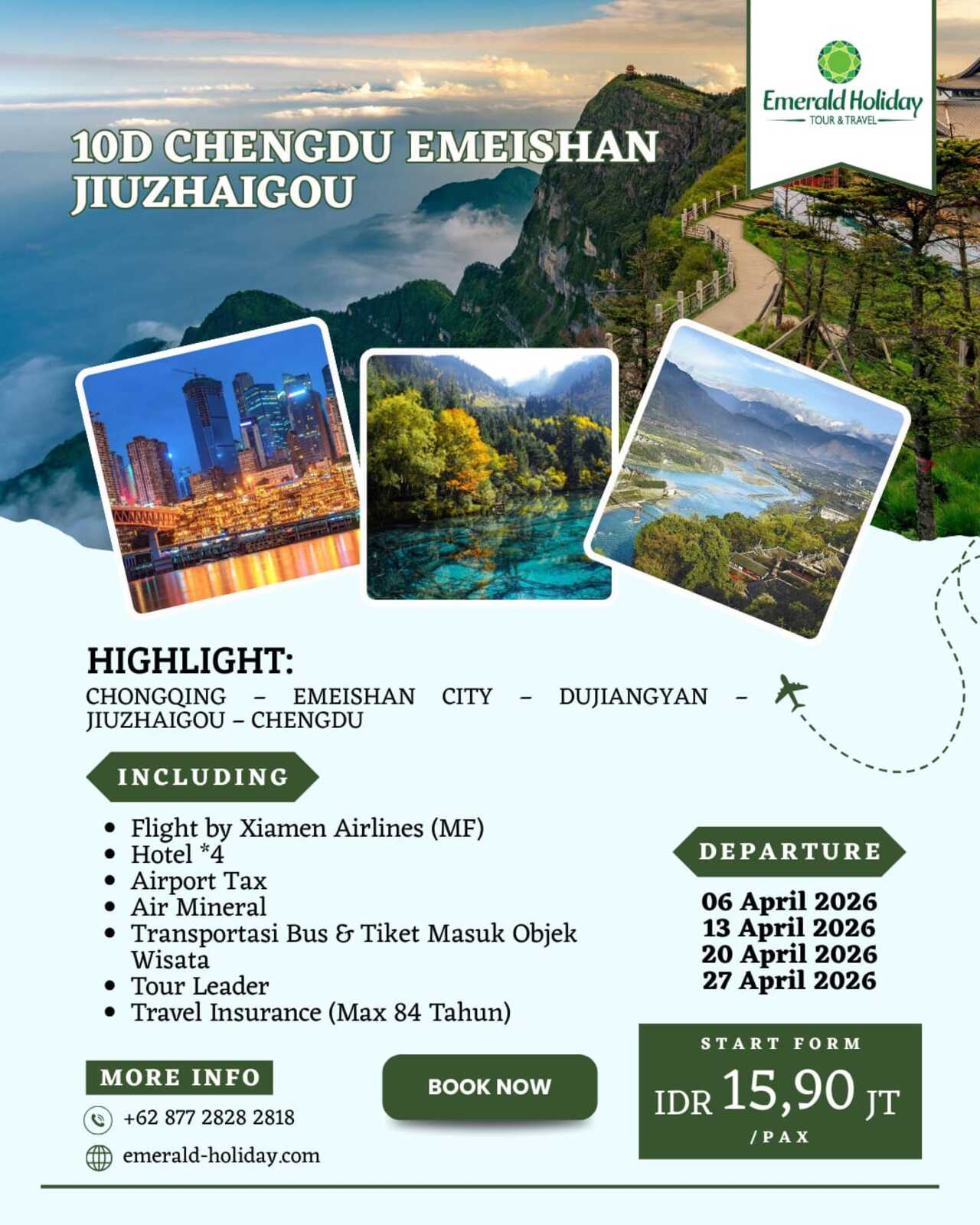 10D CHENGDU EMEISHAN